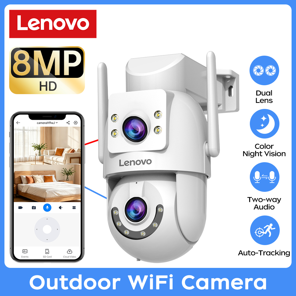 Smart Home Cctv Camera - Lenovo 8MP Outdoor Surveillance Camera 5G