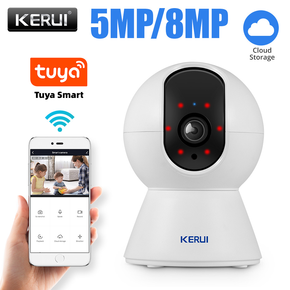 Smart Home Cctv Camera - KERUI 8MP/5MP 4K WiFi IP Camera