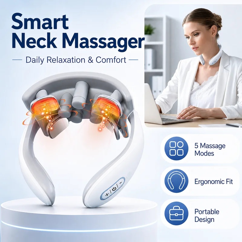 Smart Home Wellness - Smart Neck Massager for Adults, 5