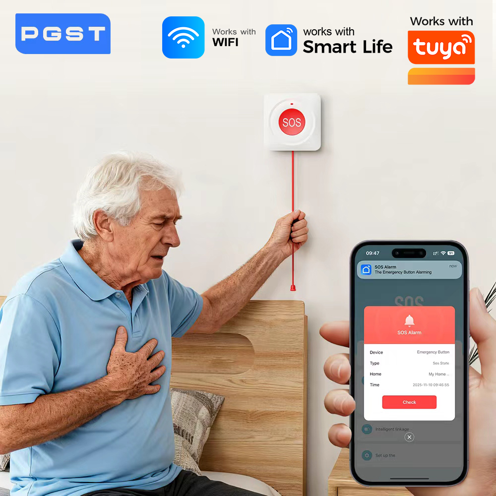 Smart Home Button - WIFI Zigbee Buttontons SOS Push-button Work