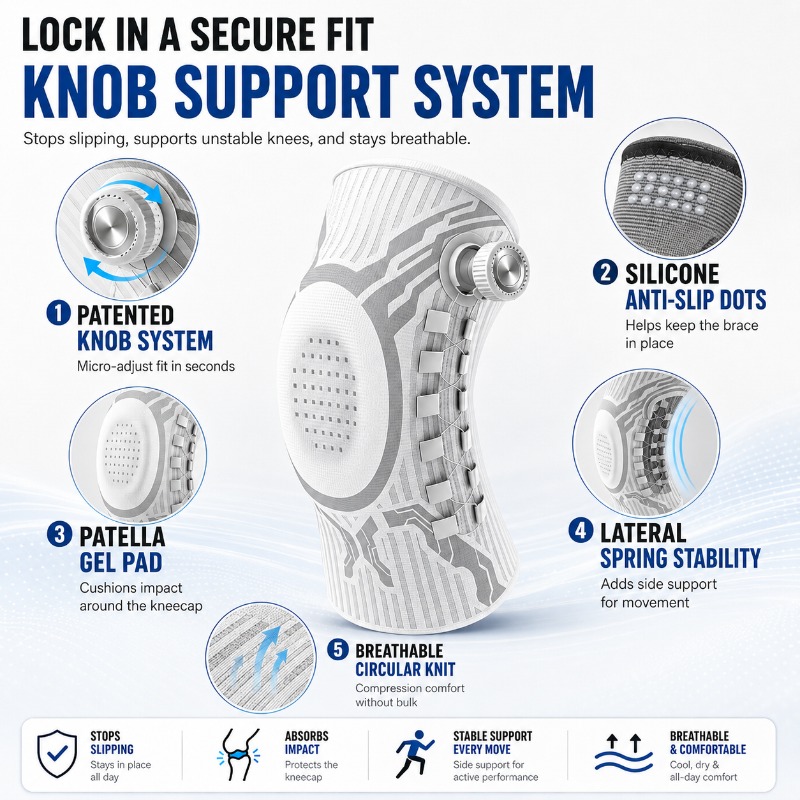 Smart Knob Knee Brace Patella  - Smart Home Wellness 评论和价格