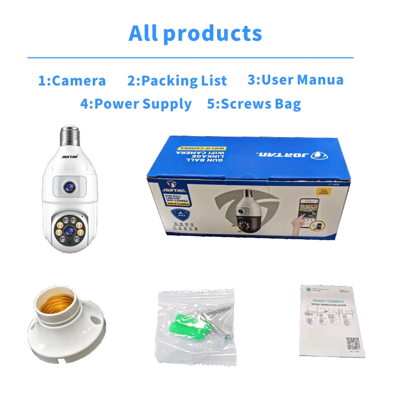 4MP Bulb E27 Dual Lens 360 Ind - Smart Home Cctv Camera 评论和价格