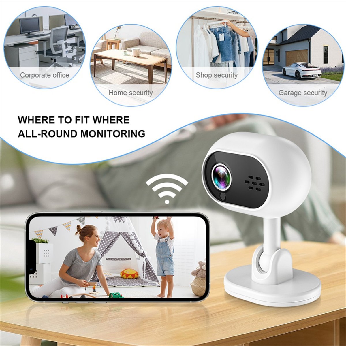 A4 1080P Smart Mini Wifi IP Ca - Smart Home Cctv Camera 评论和价格