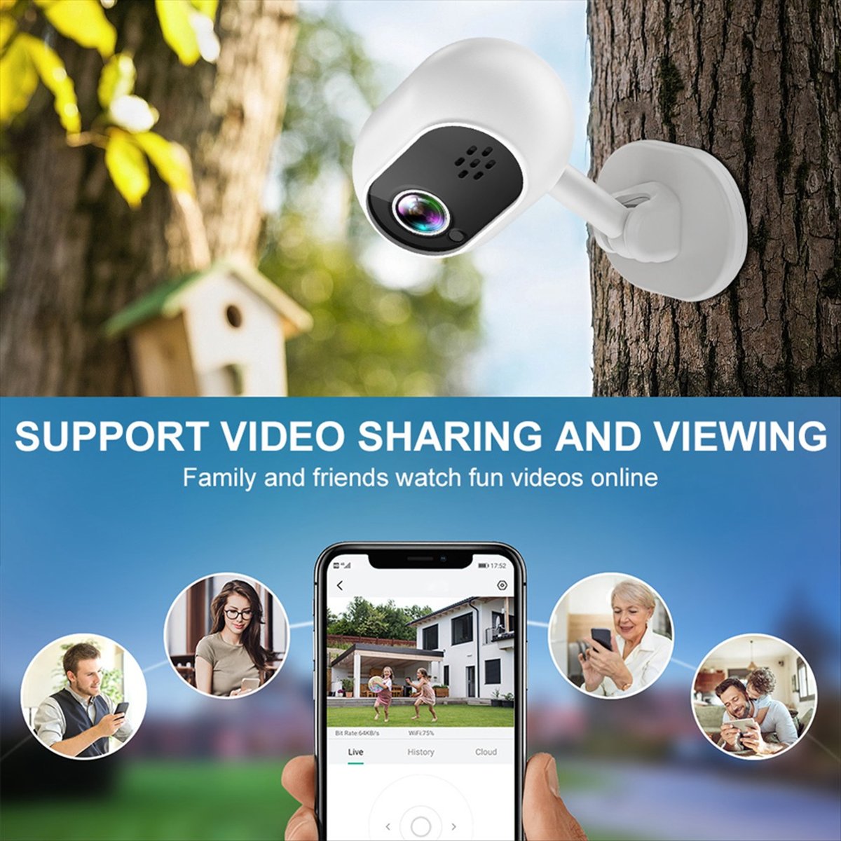 A4 1080P Smart Mini Wifi IP Ca - Smart Home Cctv Camera 评论和价格