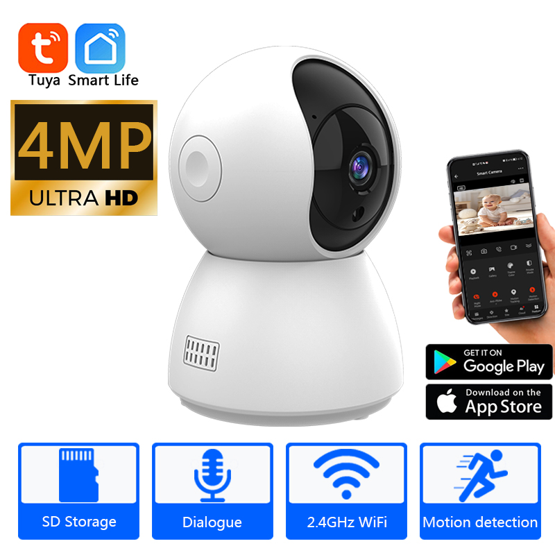 HD 4MP Tuya Smart Mini WiFi IP - Smart Home Cctv Camera 评论和价格