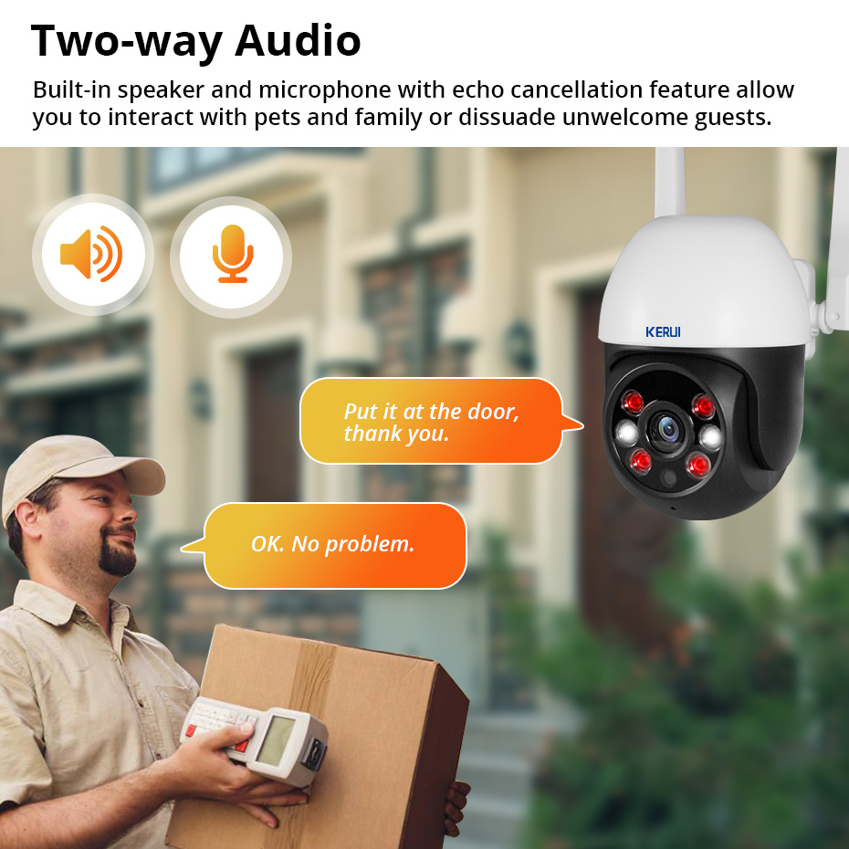 KERUI 5MP IP Camera Support On - Smart Home Cctv Camera 评论和价格
