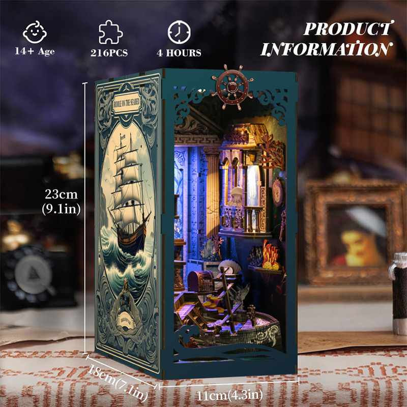 3D Wooden DIY Bookend Puzzle H - Smart Home Furniture 评论和价格