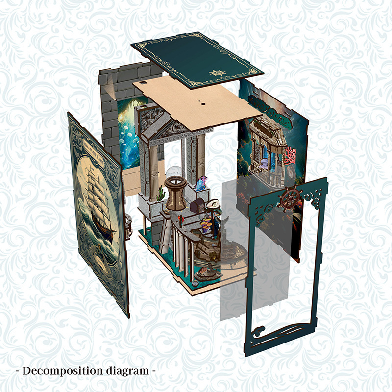 3D Wooden DIY Bookend Puzzle H - Smart Home Furniture 评论和价格