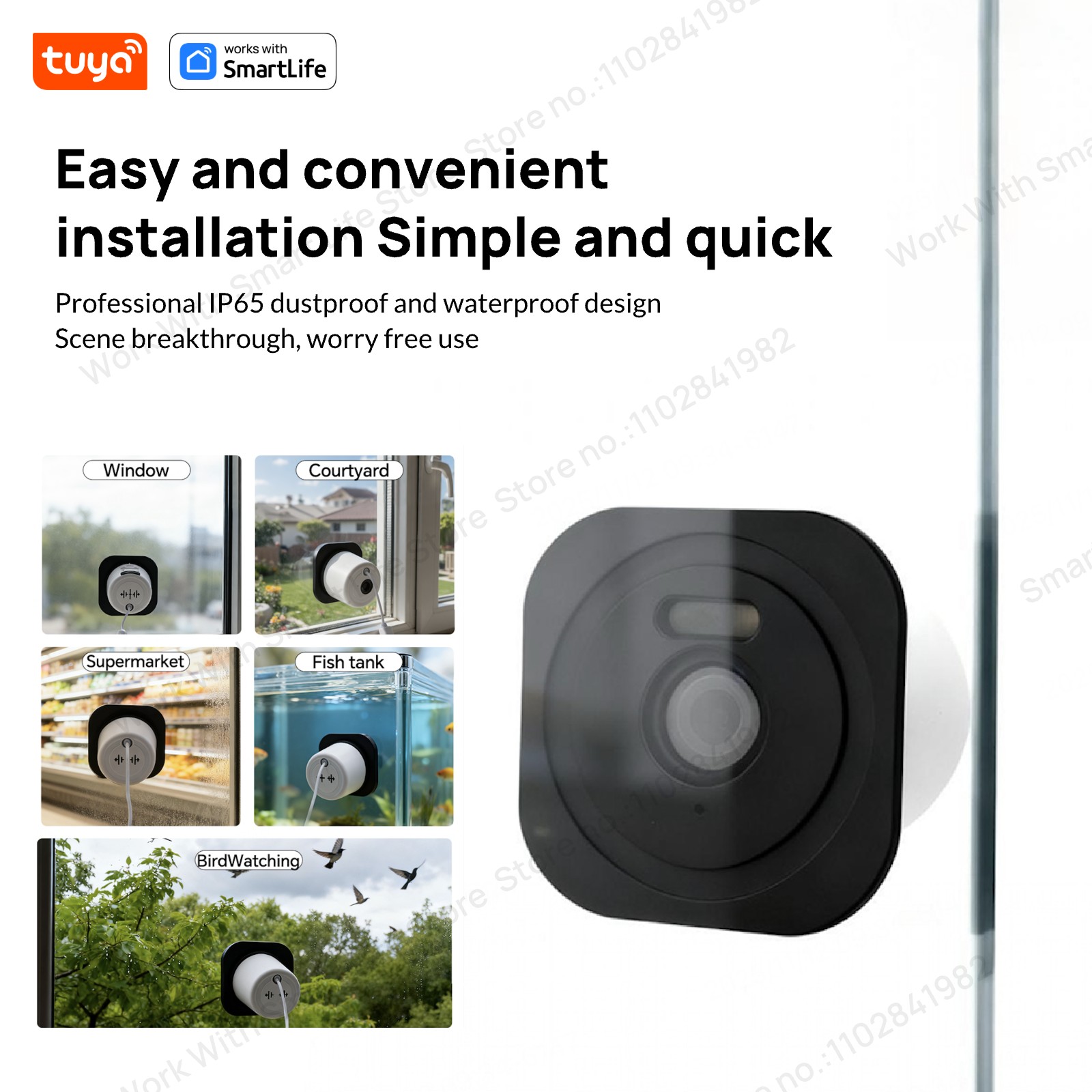 3MP 2K Tuya Window Camera,2.4G - Smart Home Cctv Camera 评论和价格