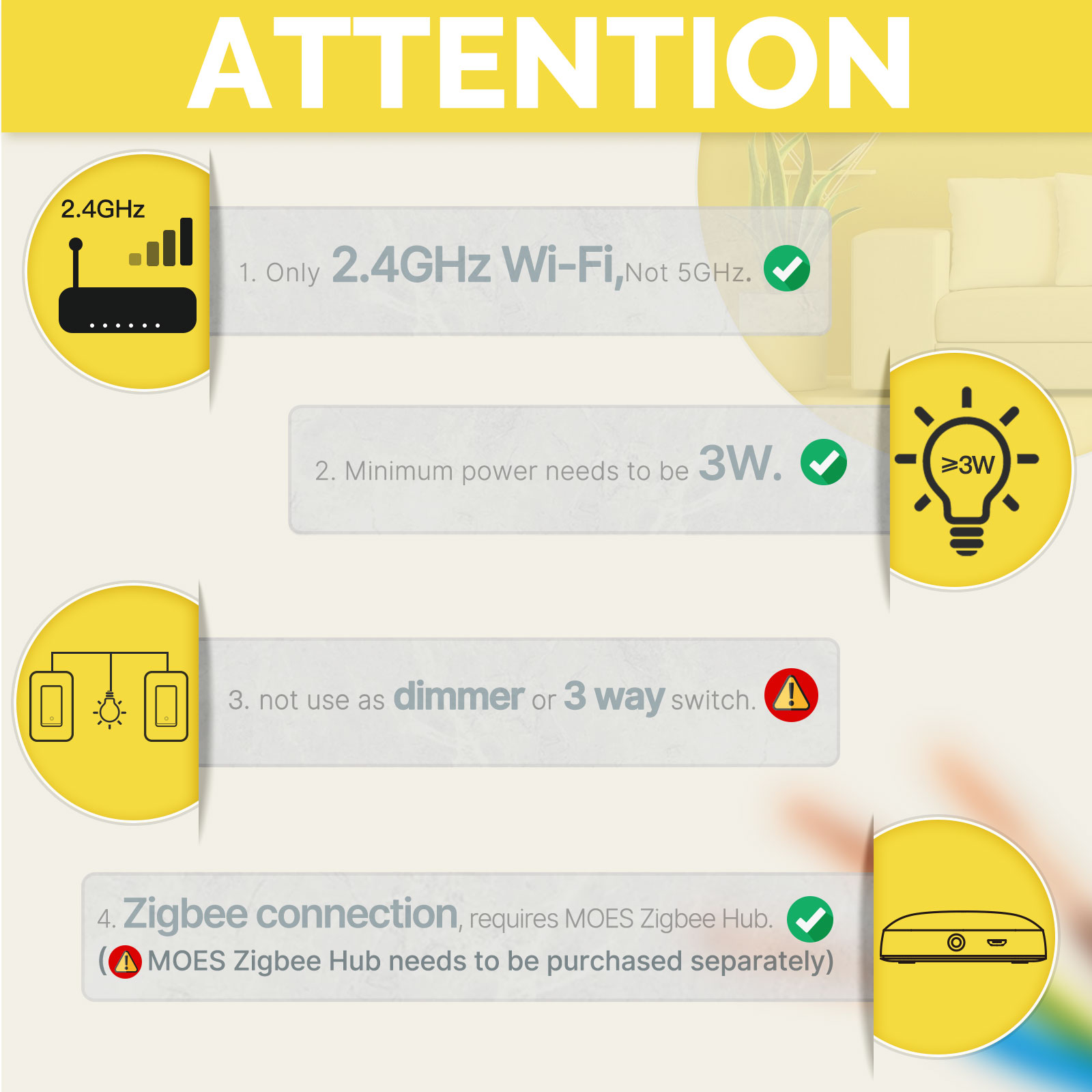 MOES US Standard Zigbee Smart  - Smart Home Button 评论和价格