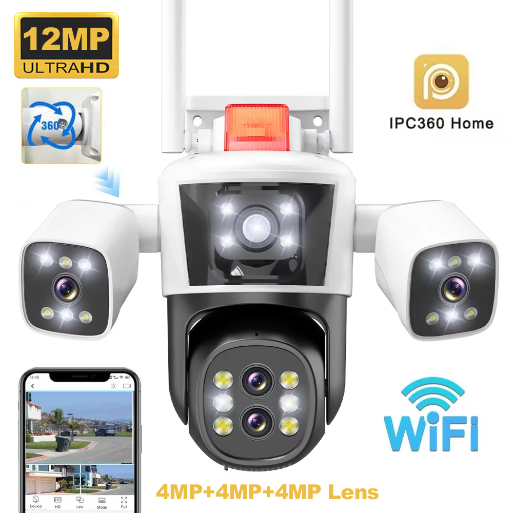 6K 12MP Outdoor WiFi Wireless  - Smart Home Cctv Camera 评论和价格