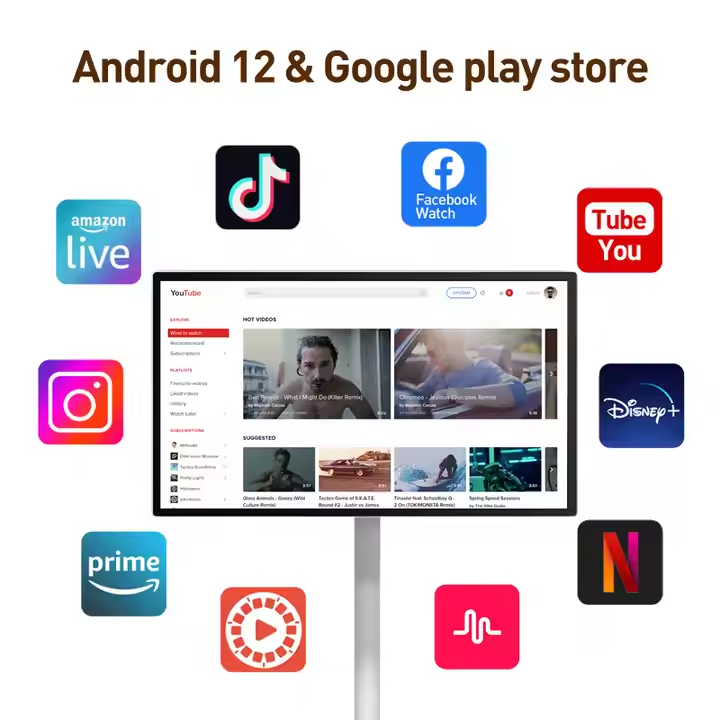 24-Inch Android 12 Portable LC - Smart Home Wifi 评论和价格