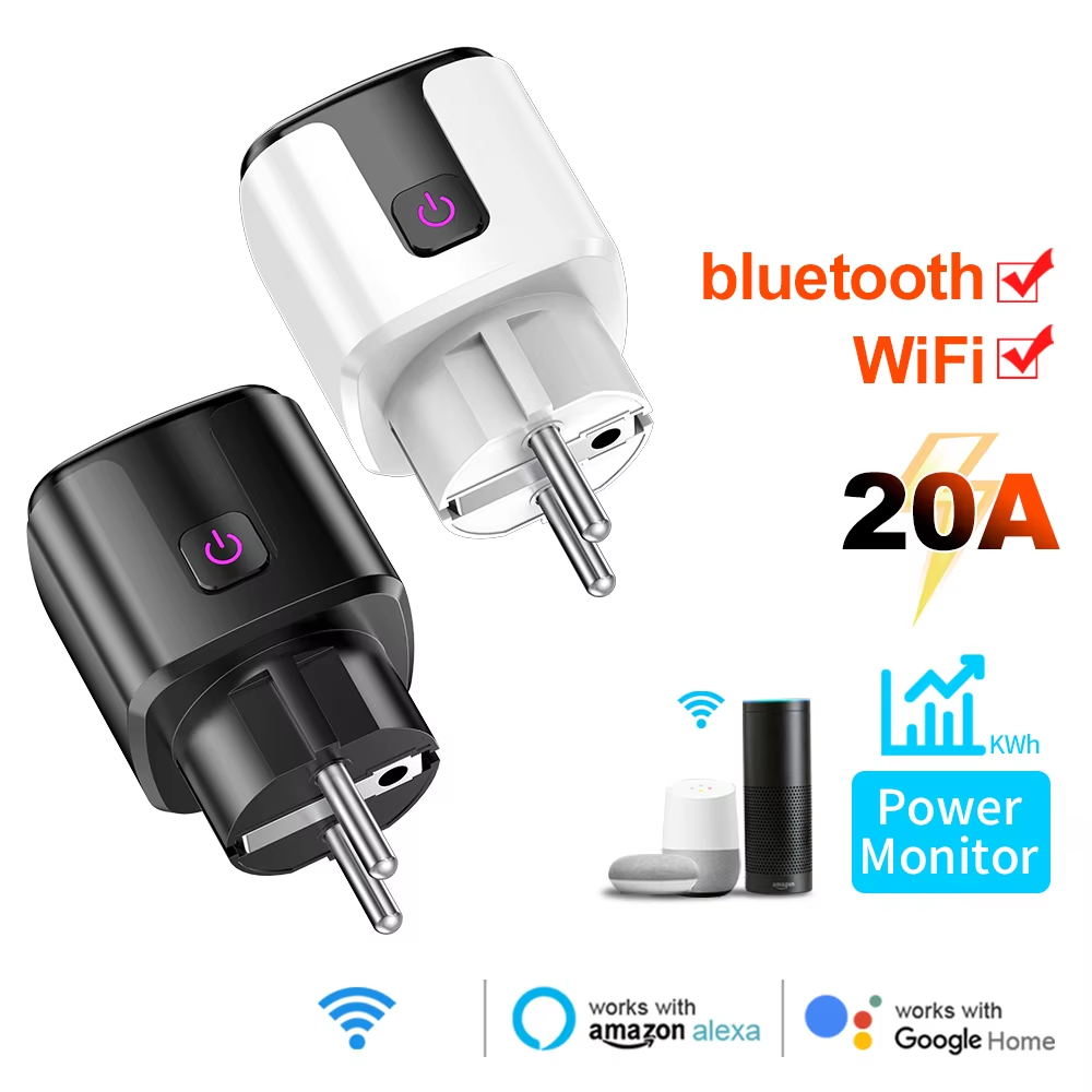 Smart 20A EU Plug WiFi+Bluetoo - Smart Home Project 评论和价格