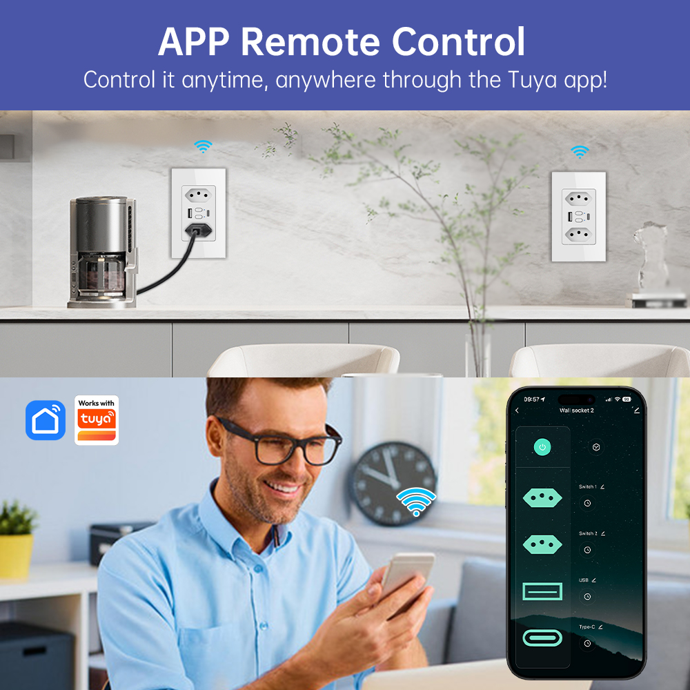 MANHOT Wifi Smart Brazil Socke - Smart Home Project 评论和价格