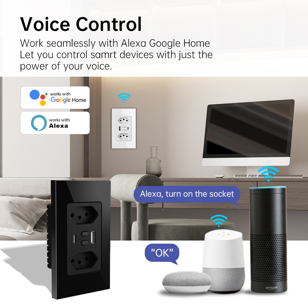 MANHOT Wifi Smart Brazil Socke - Smart Home Project 评论和价格