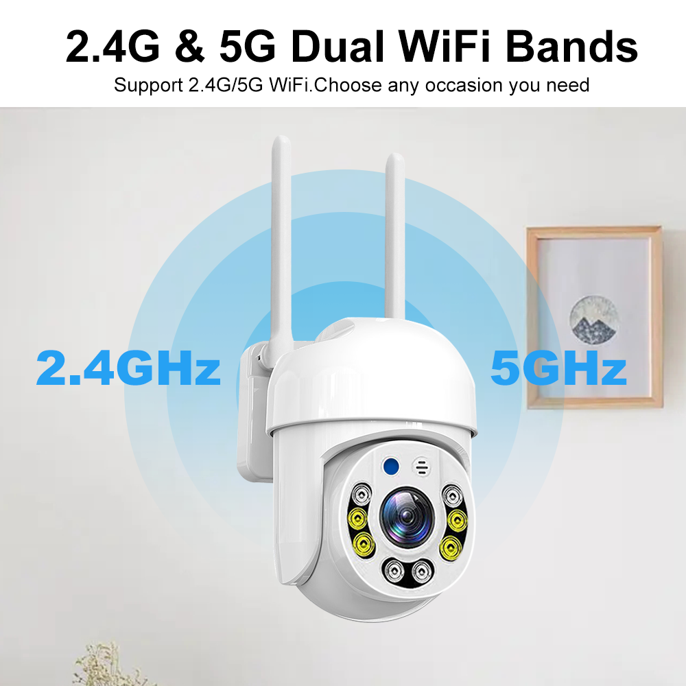 Tuya 5G Wifi Camera PTZ Outdoo - Smart Home Cctv Camera 评论和价格