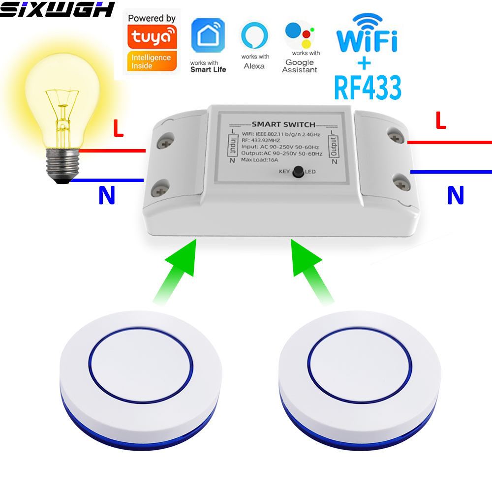 16A WiFi Tuya Smart Switch Wir - Smart Home For Living 评论和价格