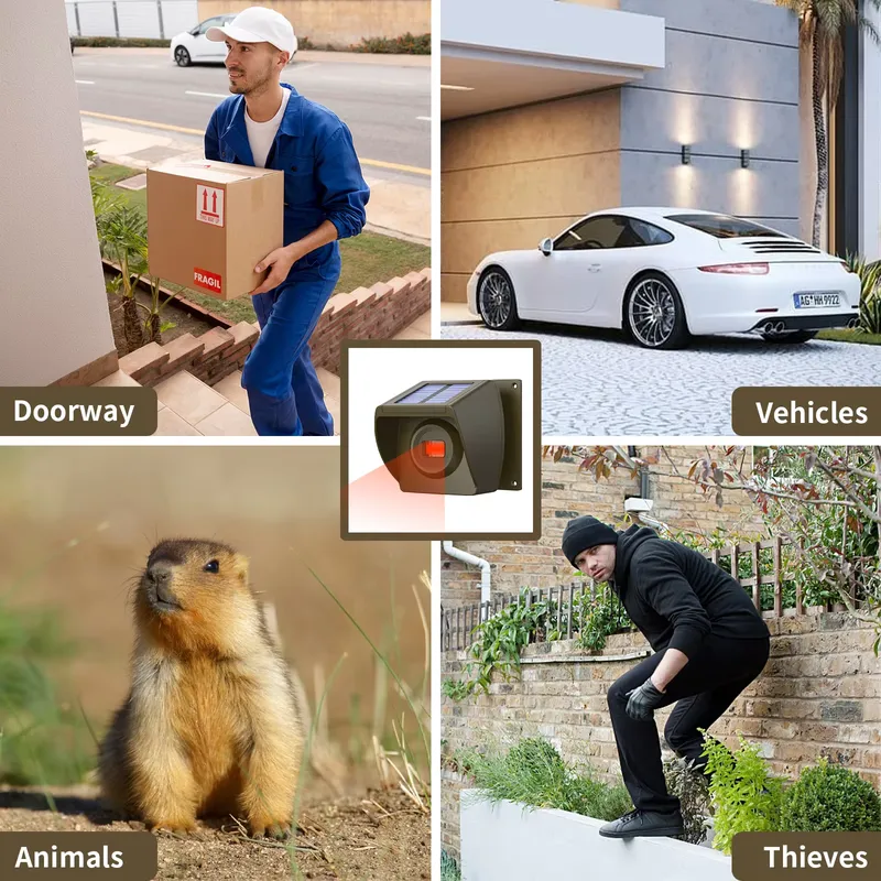 Outdoor Solar - Powered Wirele - Pir Motion Sensor 评论和价格
