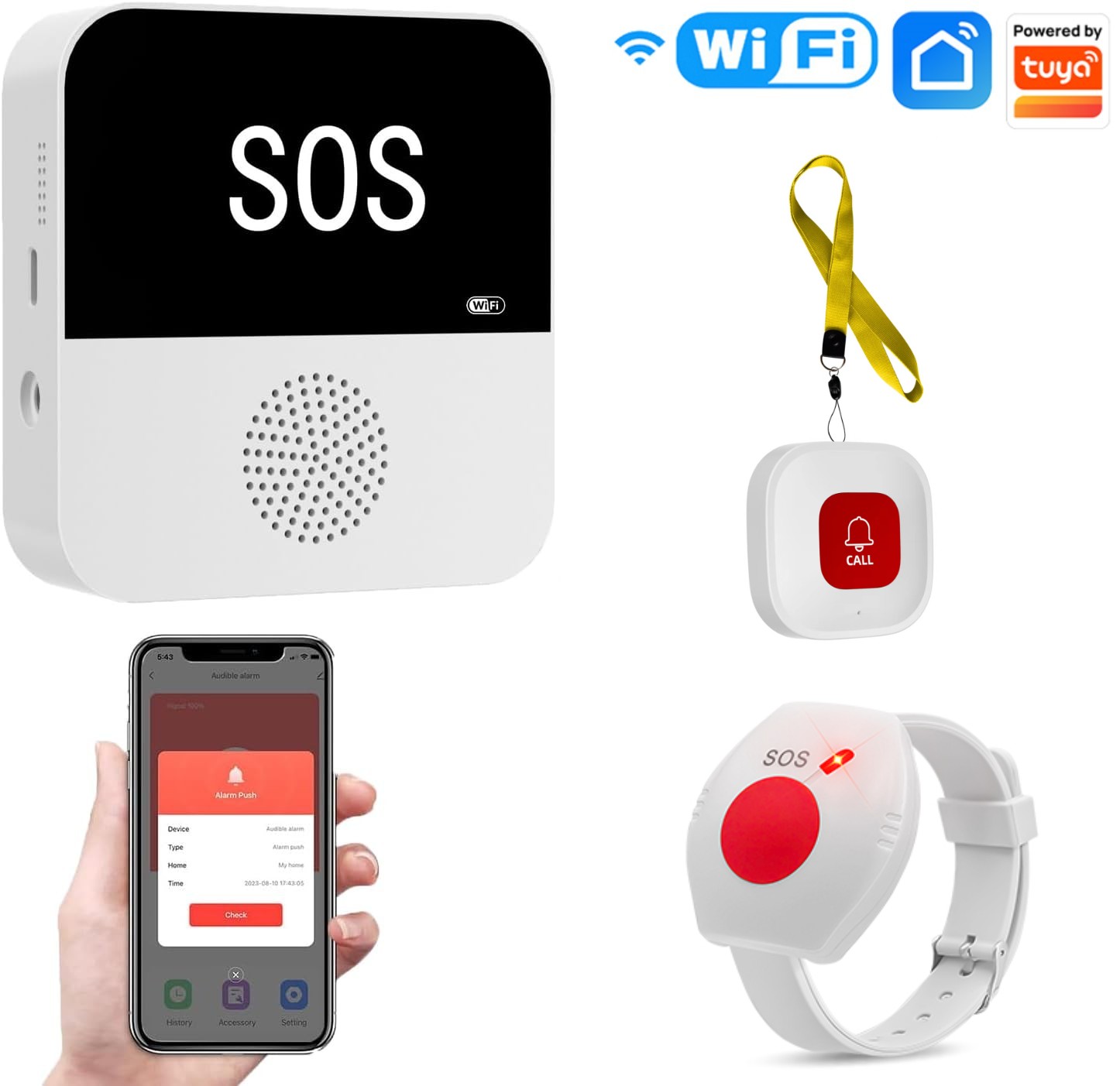 Wireless WiFi Elderly Caregive - Smart Home Button 评论和价格