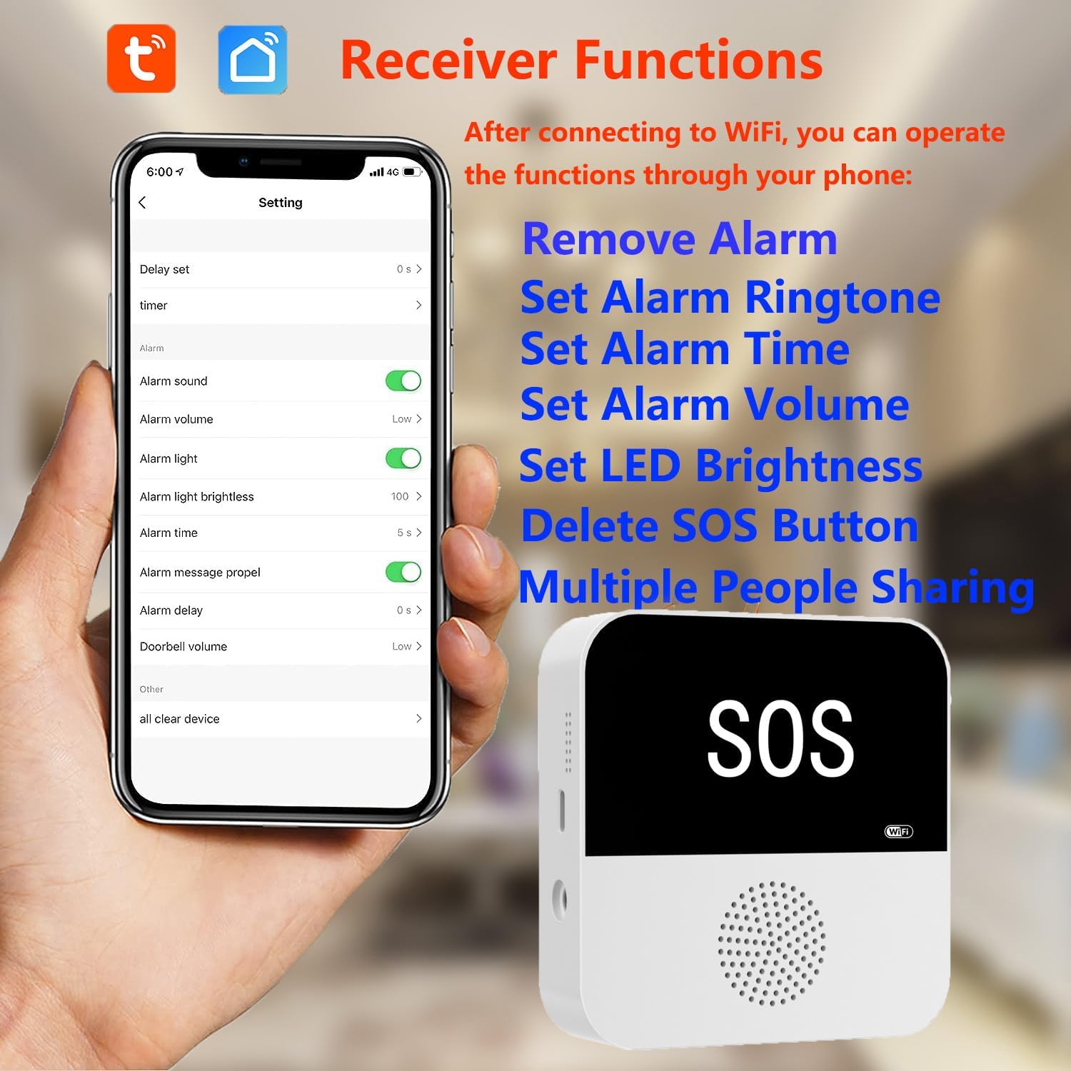 Wireless WiFi Elderly Caregive - Smart Home Button 评论和价格