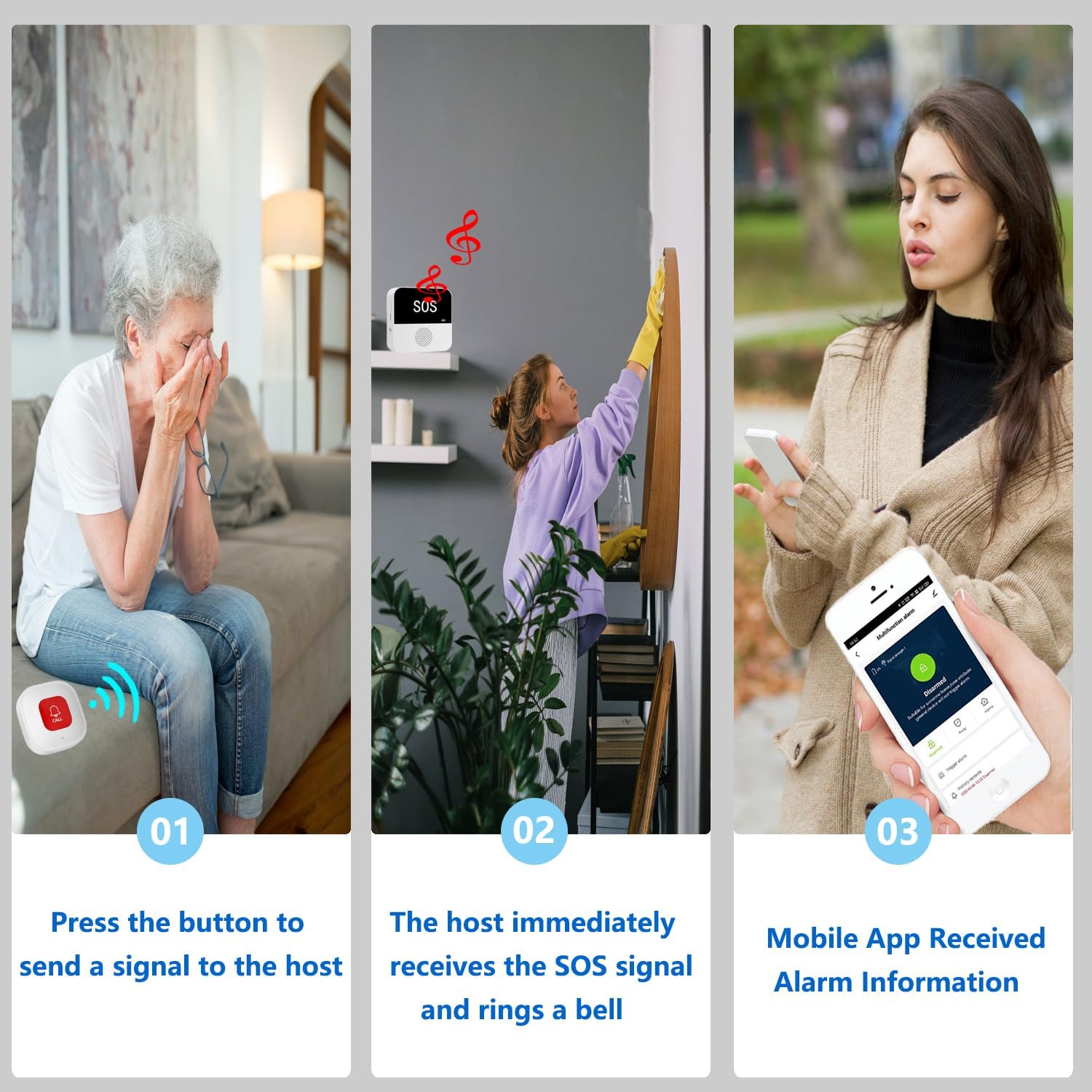 Wireless WiFi Elderly Caregive - Smart Home Button 评论和价格