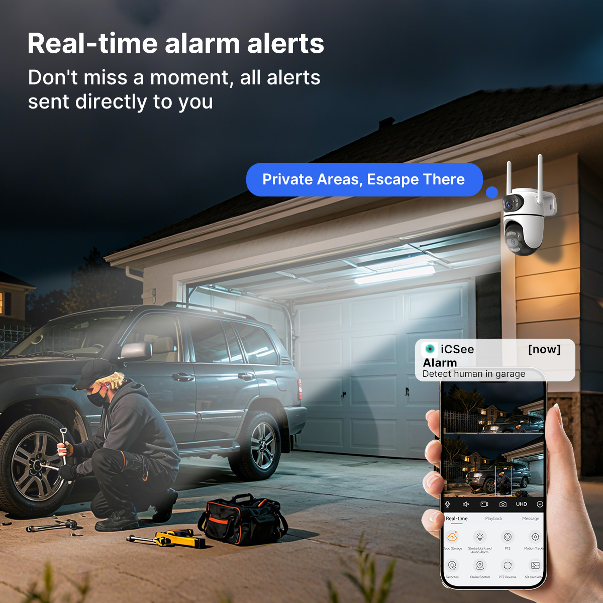 8MP 4K HD Wifi PTZ Camera ICse - Smart Home Cctv Camera 评论和价格